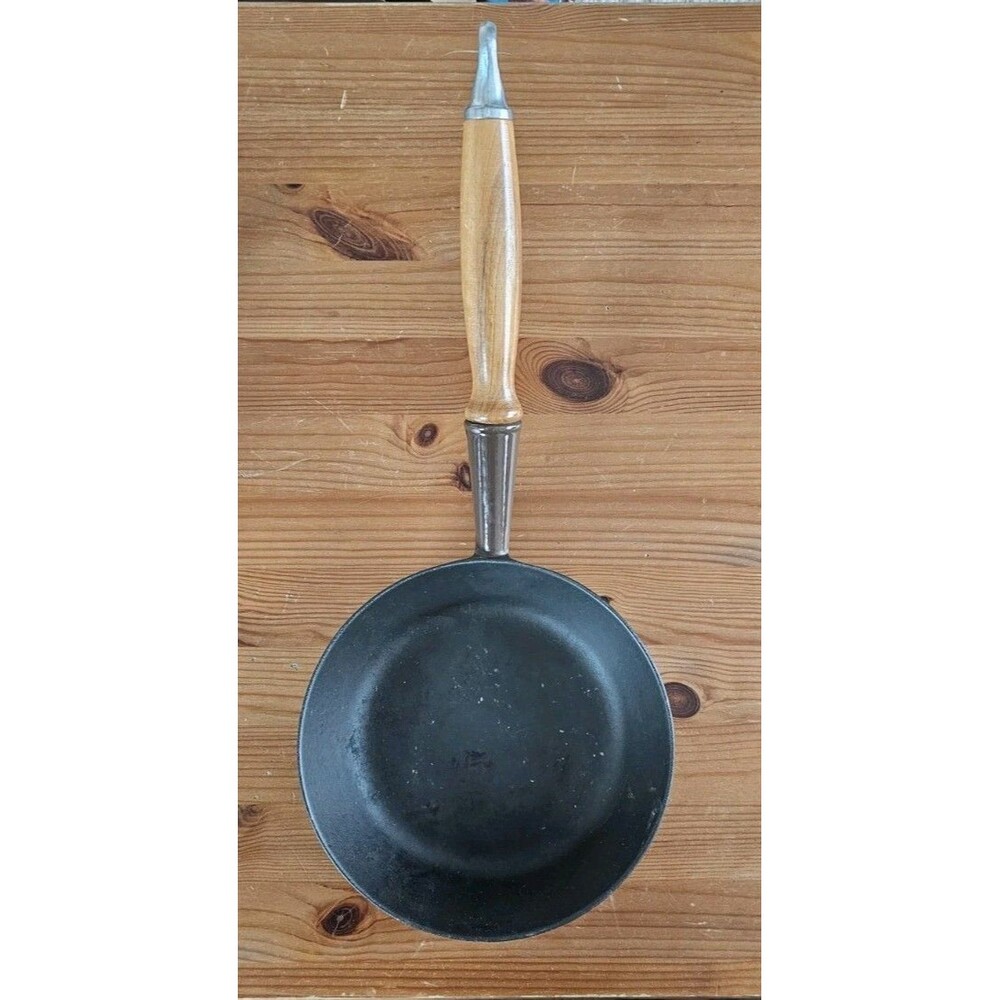 Le Creuset Brown Pan Wood Handle Size 20 Made in France